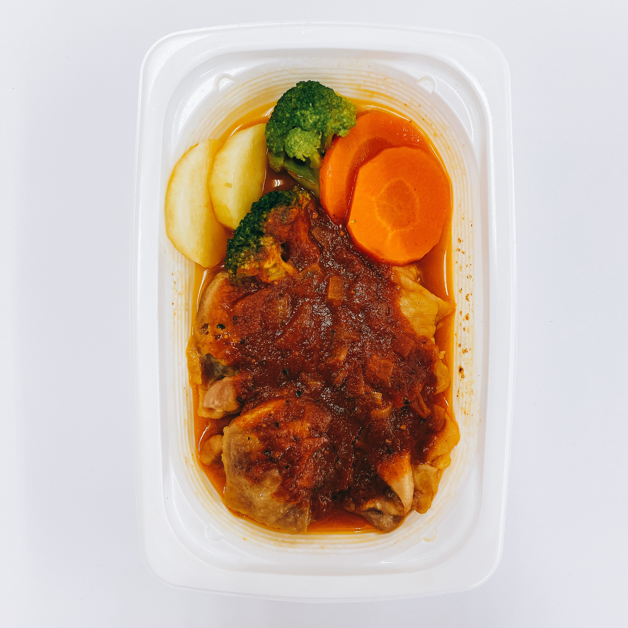 スパイシーバーベキューチキン おかずプレートリッチ Fit Food Magazine