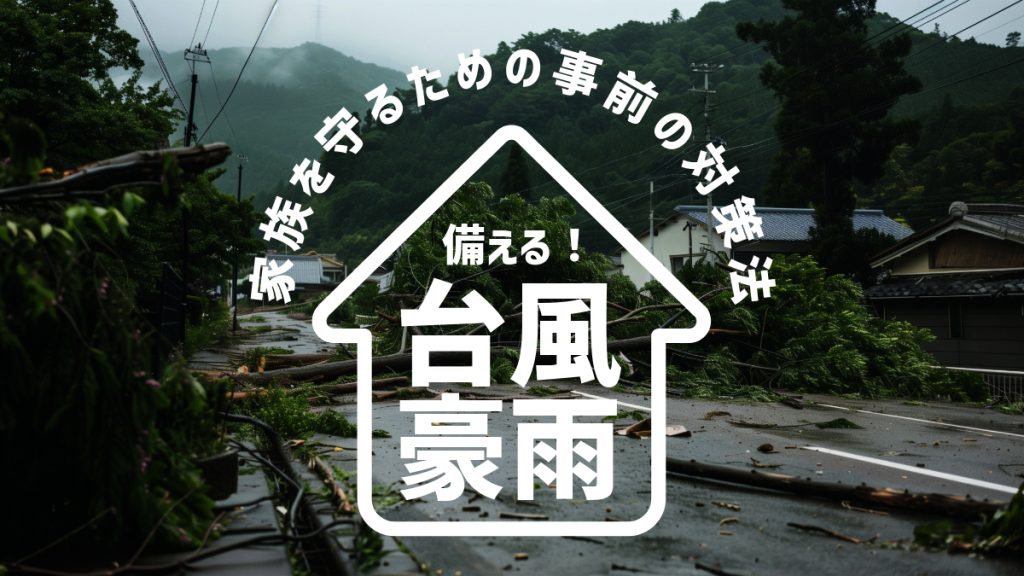 台風と豪雨に備えよう！家族を守るための事前の対策法をチェック